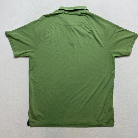 Rhone Polo Shirt Mens L Green Tech Stretch Reg Fit Collared Golf - Picture 9 of 12